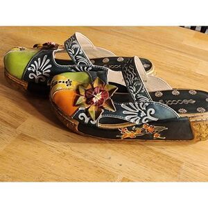 Socofy Shoes/Clogs Beautiful Leather Size 38 (7/7.5 US)  Gently Used